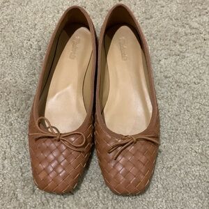 Madewell anelise woven ballet flats in caramel brown